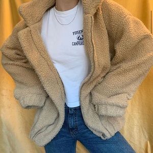 Tan fluffy jacket